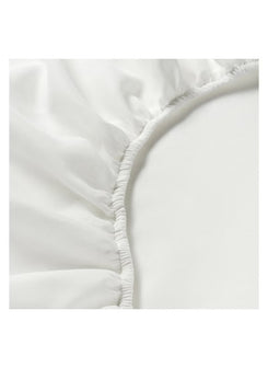 White Fitted Cotton Bedsheet