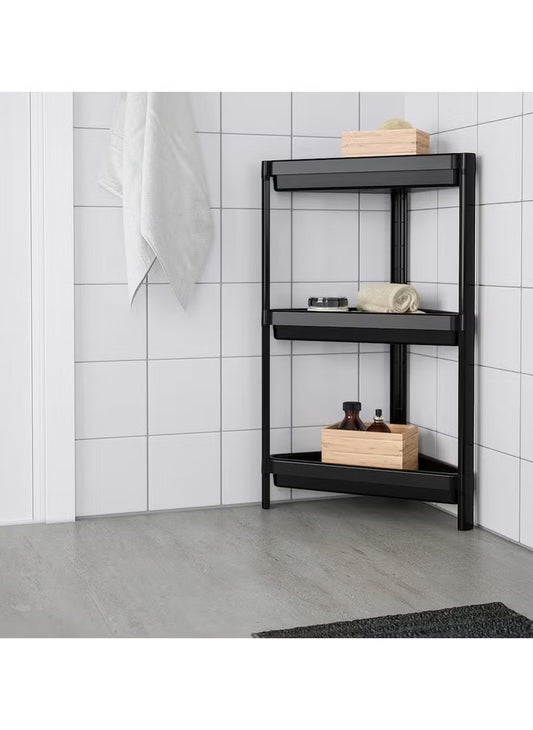 Black Plastic Corner Shelf