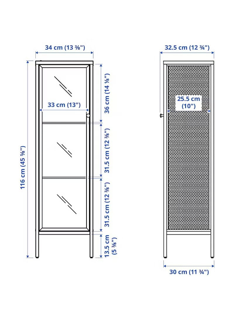 White Glass Storage Cabinet