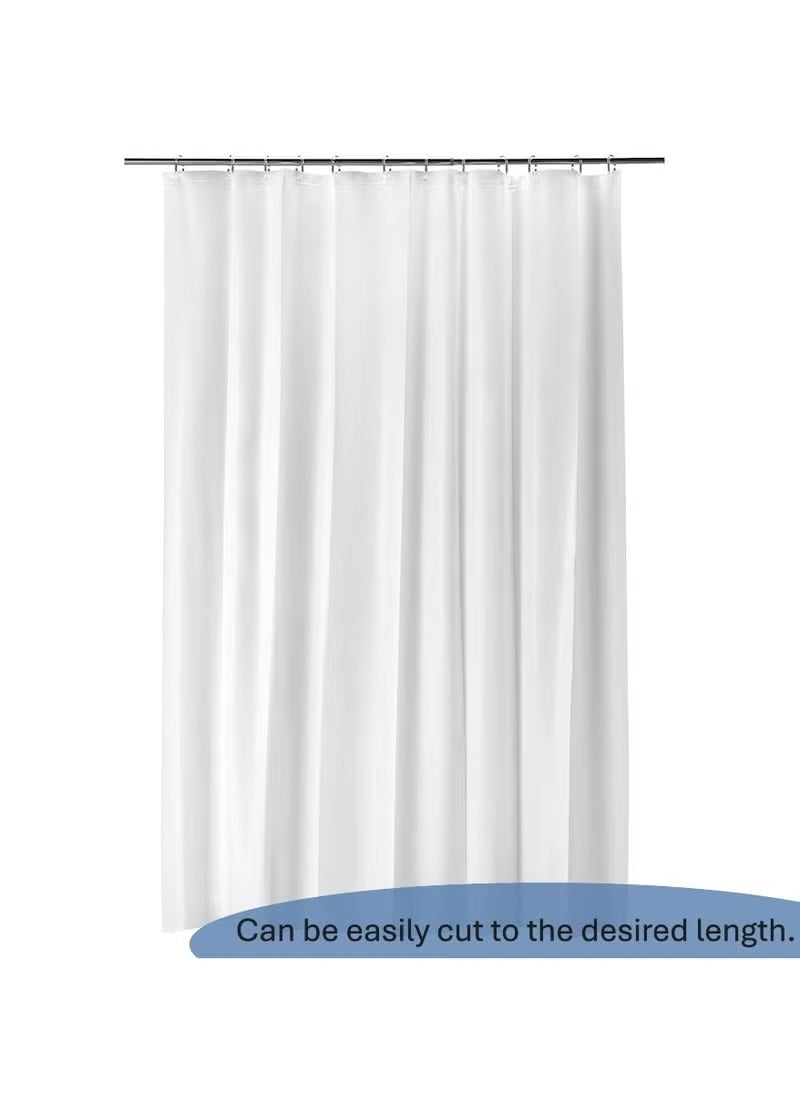 White Waterproof Shower Curtain