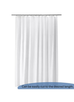 White Waterproof Shower Curtain