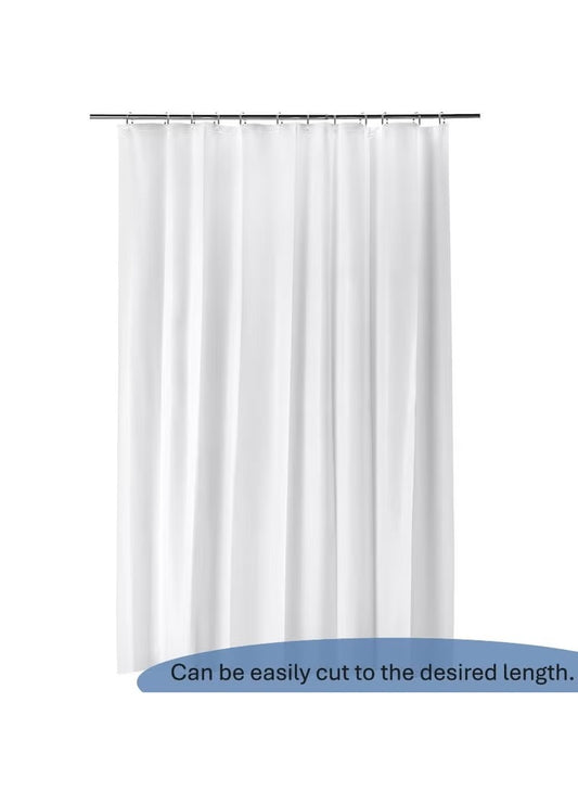 White Waterproof Shower Curtain
