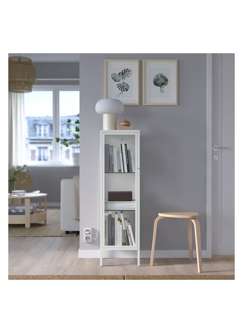 White Glass Storage Cabinet