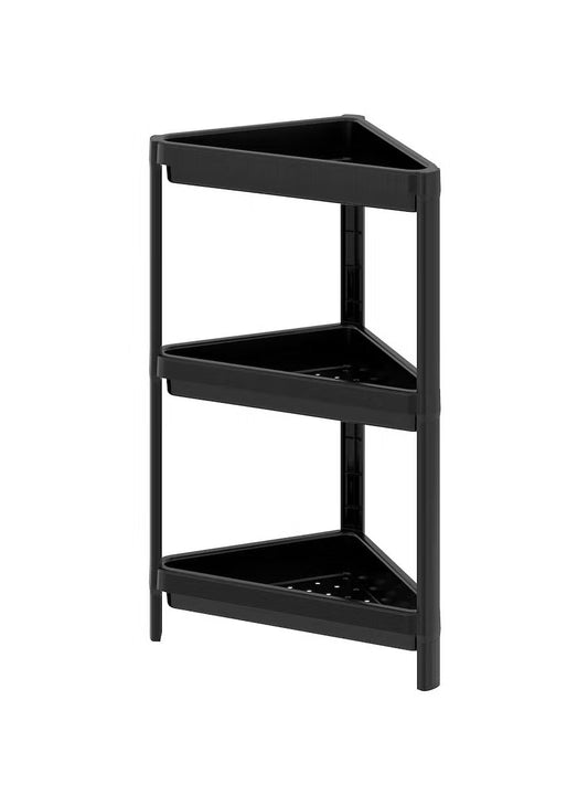 Black Plastic Corner Shelf