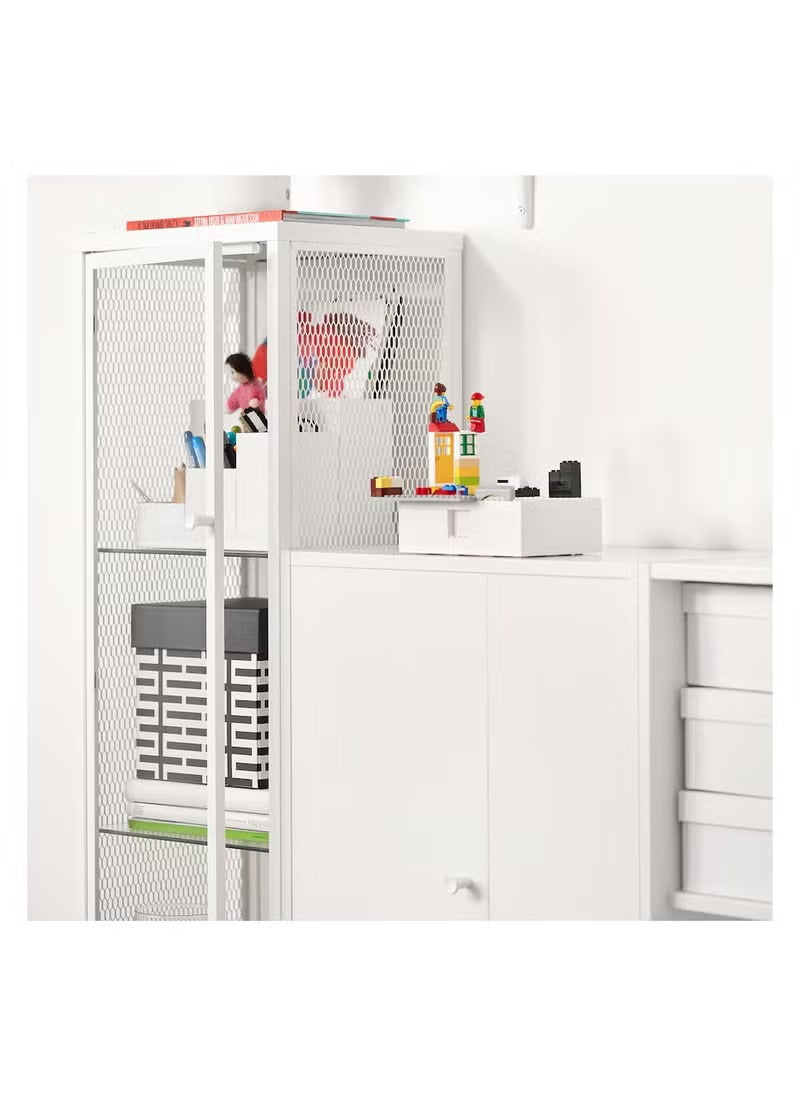 White Glass Storage Cabinet