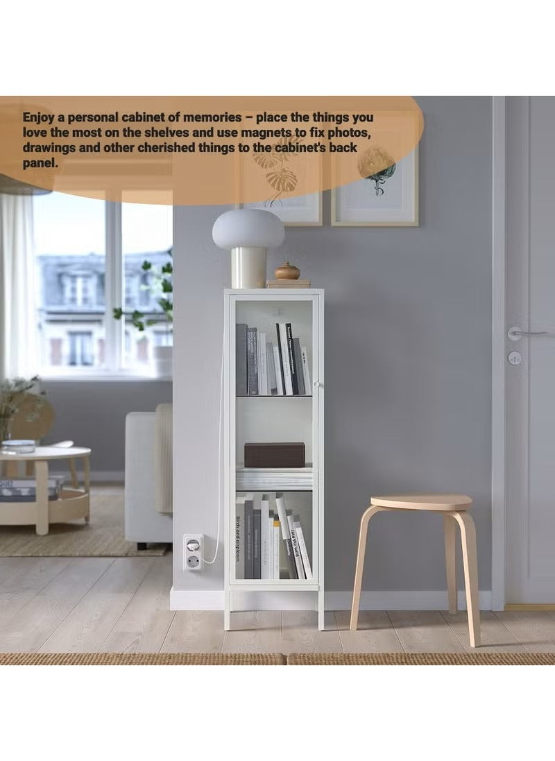 White Glass Storage Cabinet