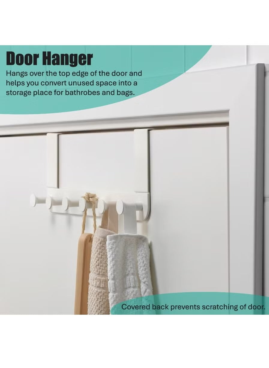 White 6-Hook Door Hanger