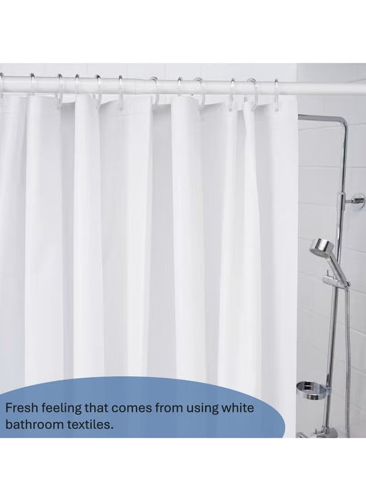 White Waterproof Shower Curtain