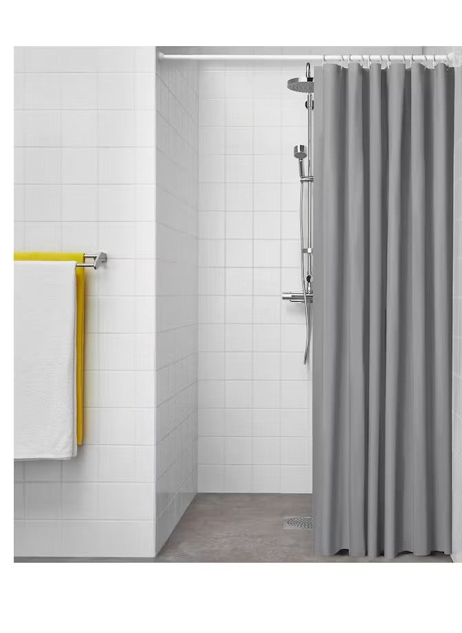 Grey Waterproof Shower Curtain