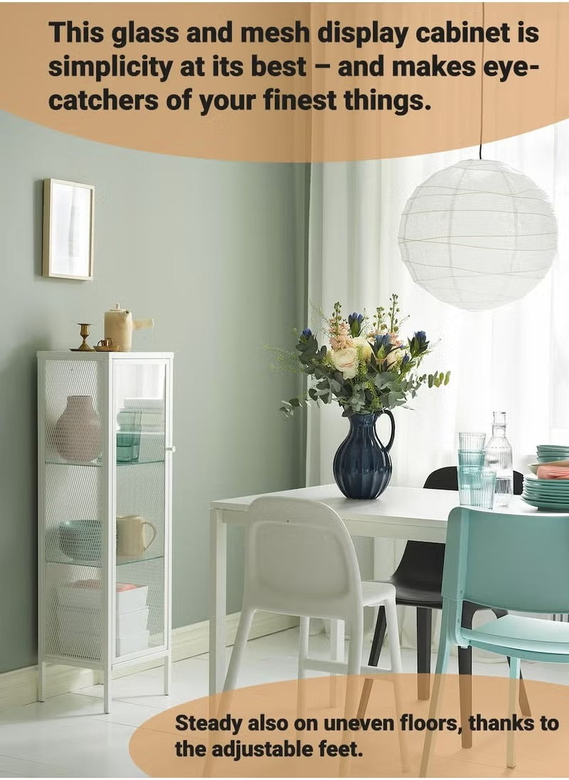 White Glass Storage Cabinet