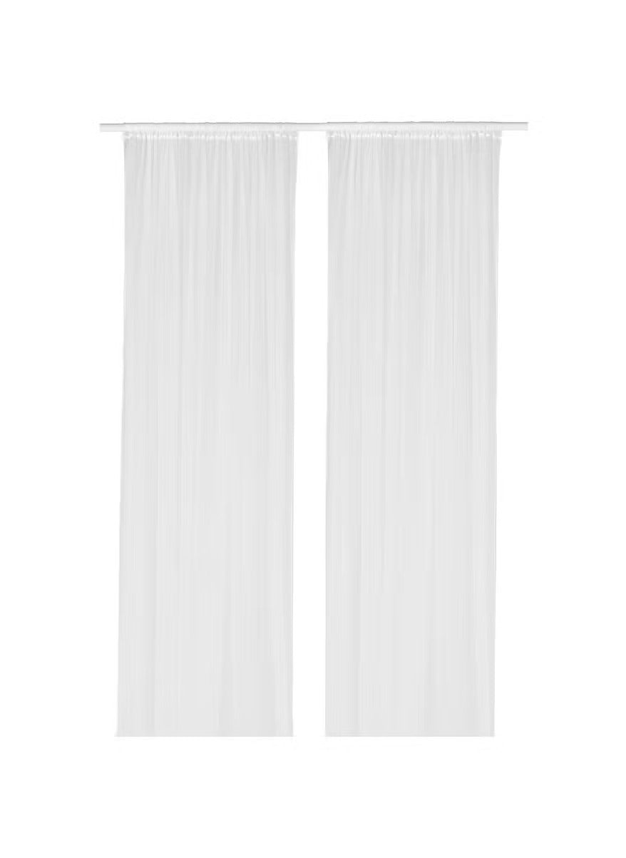 White Rod Pocket Curtains