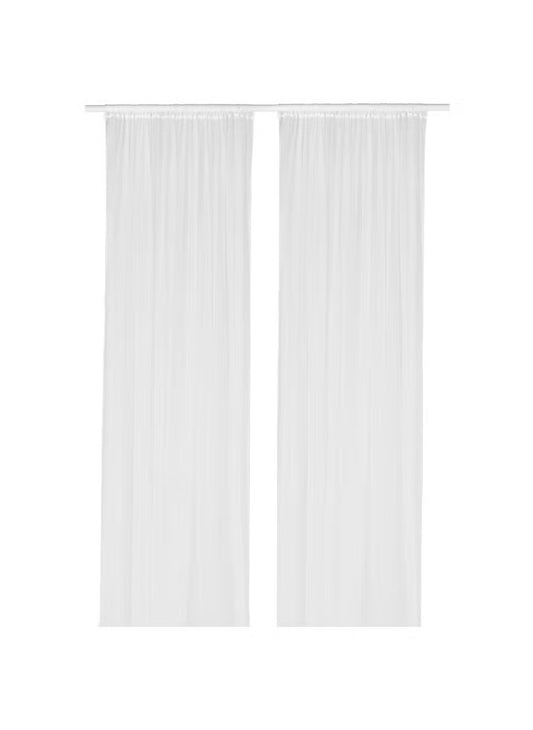 White Rod Pocket Curtains