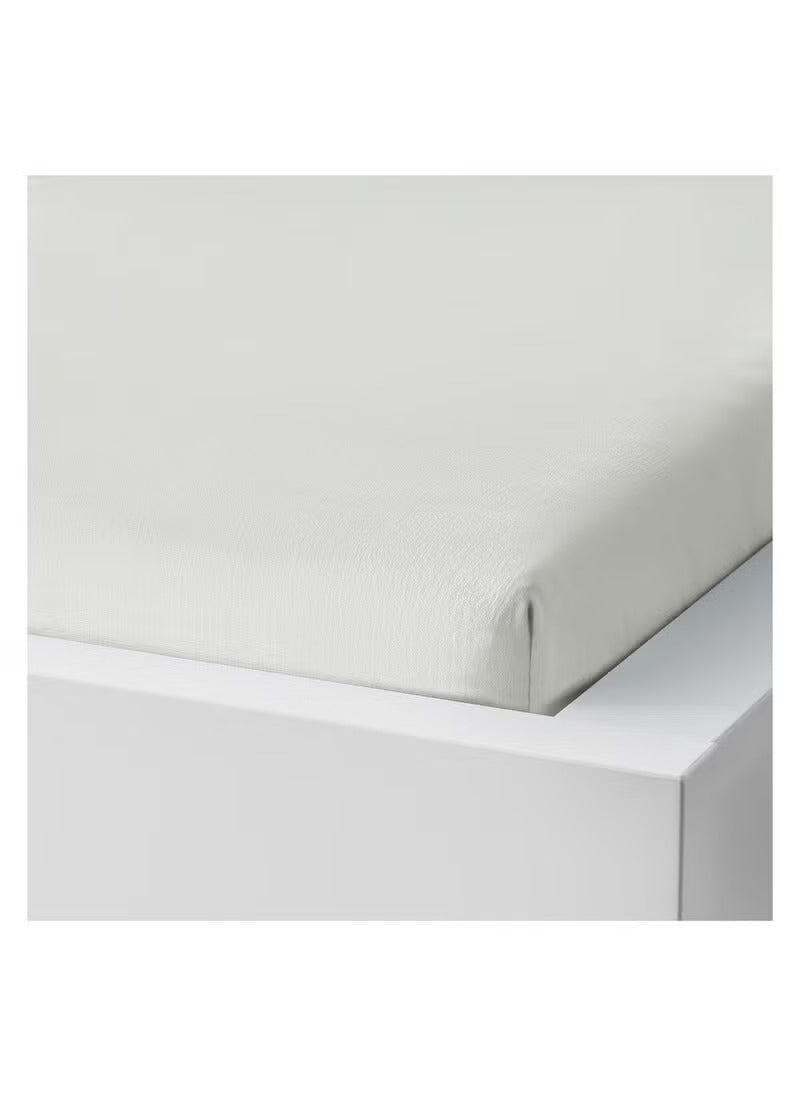 White Fitted Cotton Bedsheet